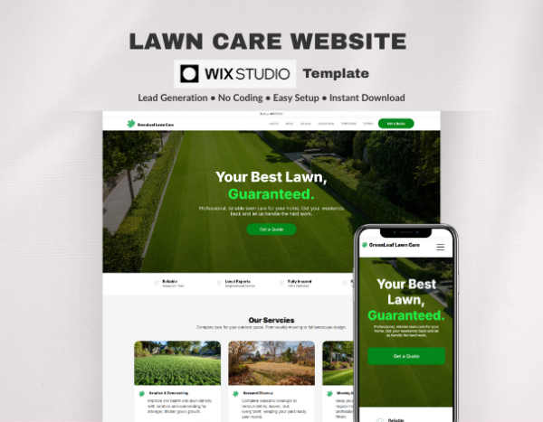 Wix Studio Lawn Care Website Template