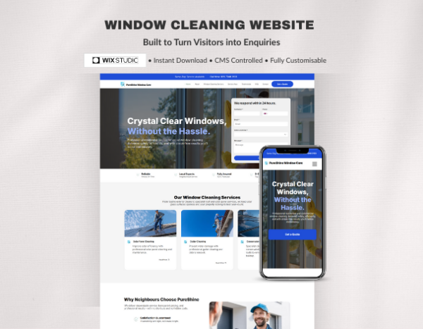 Wix Studio Window Cleaning Website Template